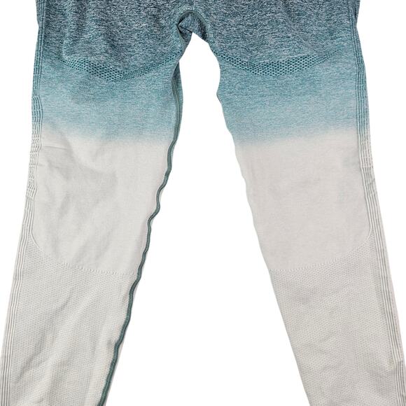 Teal Ombre Yoga Leggings Gymshark Womens Large Athletic Gym Pull On Stretch - Picture 6 of 13